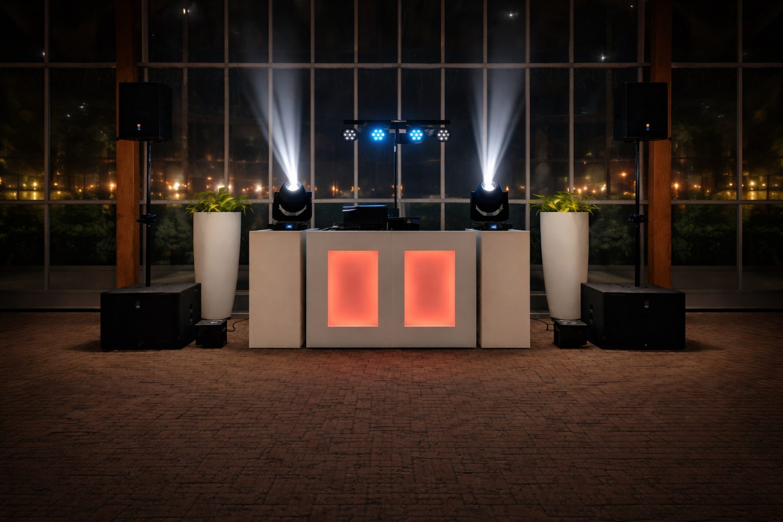DJ-booth in wit